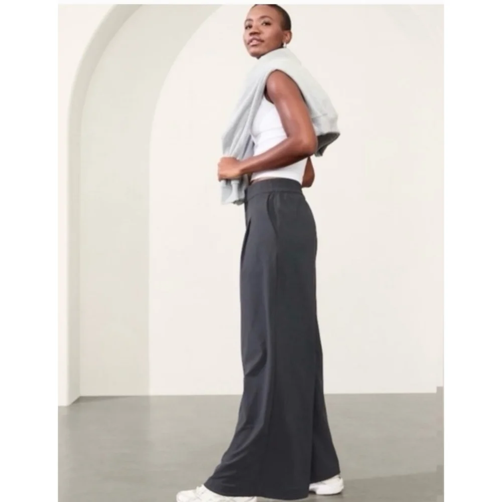 Athleta Pinnacle High Rise Trousers In Charcoal Size 0 - Picture 2 of 9